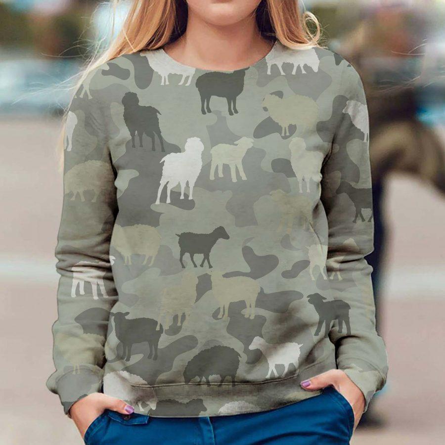 Sheep – Camo – Premium Dog Christmas Ugly Sweatshirt, Dog Ugly Sweater