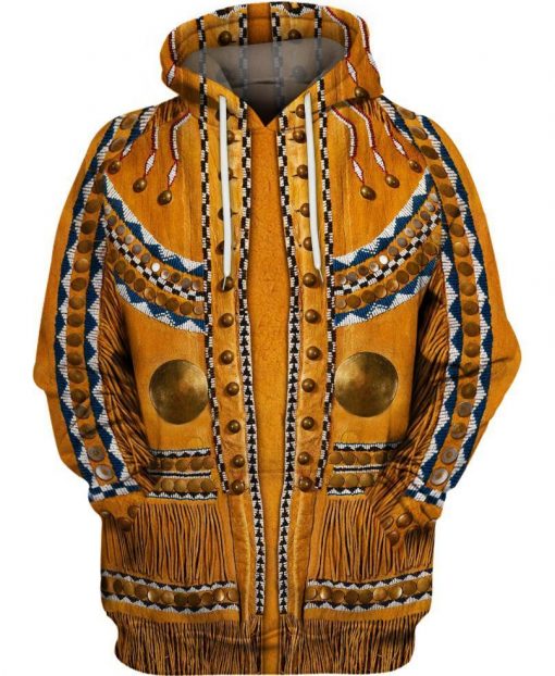 Native American Native Buttons Pattern All Over Print Shirts For Men And Women