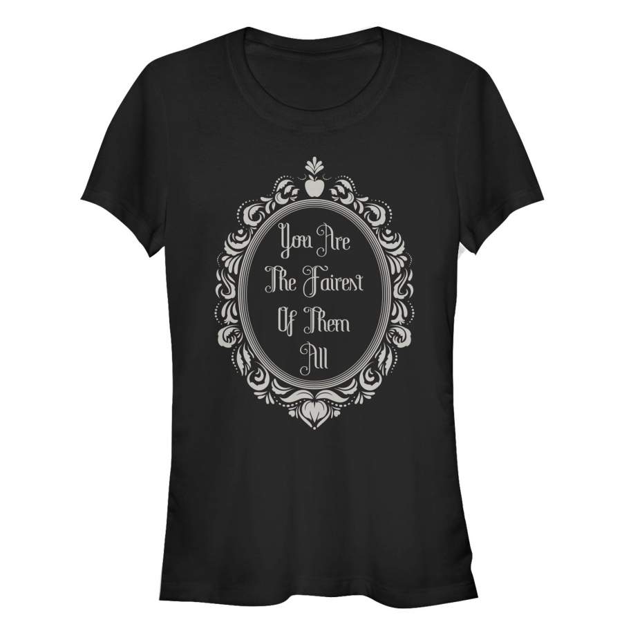 Snow White and the Seven Dwarves Junior’s Fairest Mirror  T Shirt