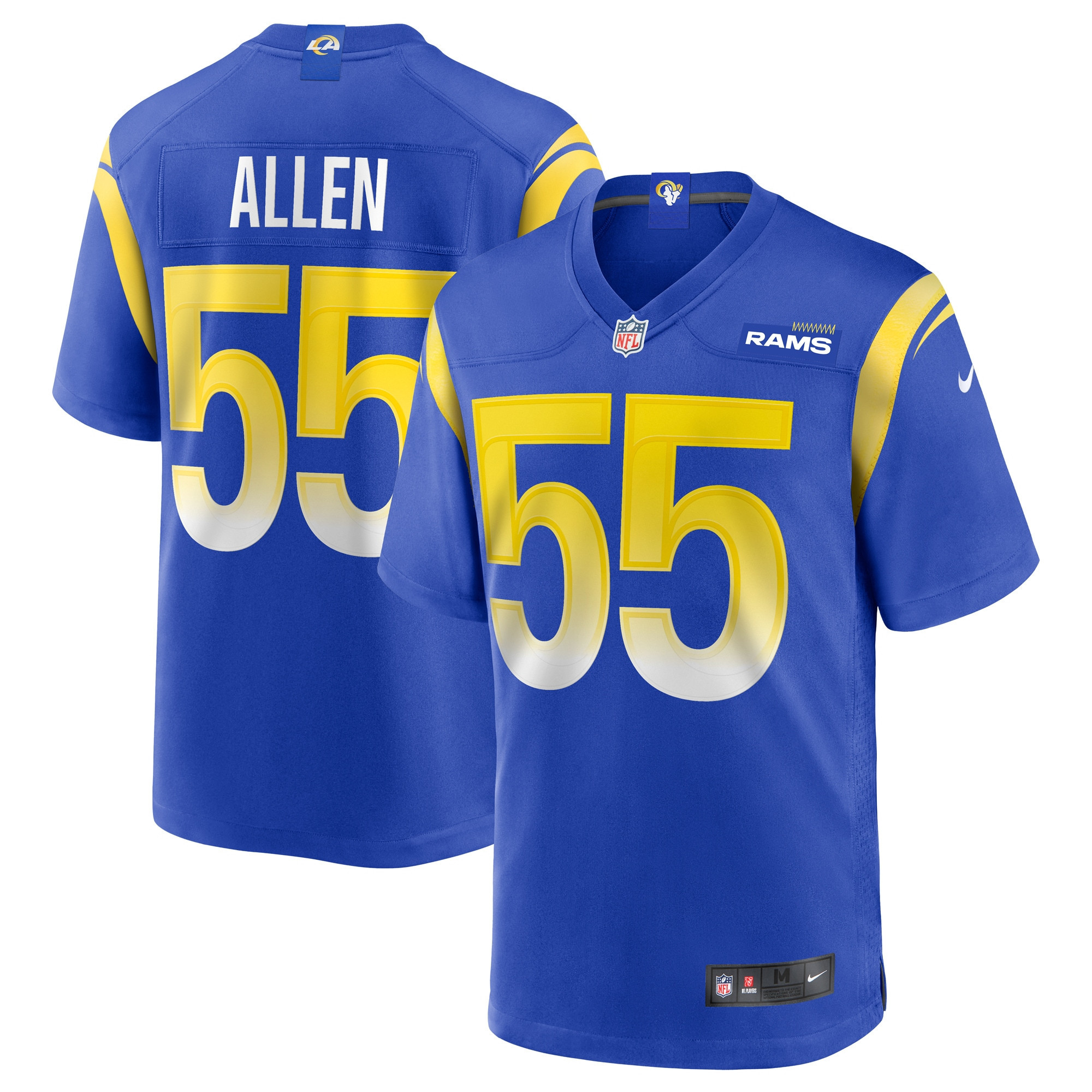 Brian Allen Los Angeles Rams Game Jersey – Royal NFL