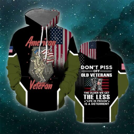 Don’T Piss Off Old Veteran 3D All Over Print Shirts For Men & Women, Happy Veteran Memorial 3D Shirts, Veteran Day