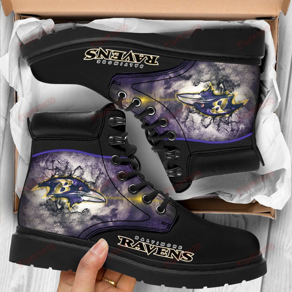 Baltimore Ravens Boots – Premium Shoes/ Premium Leather Boots – Gift For Sports Lovers 278