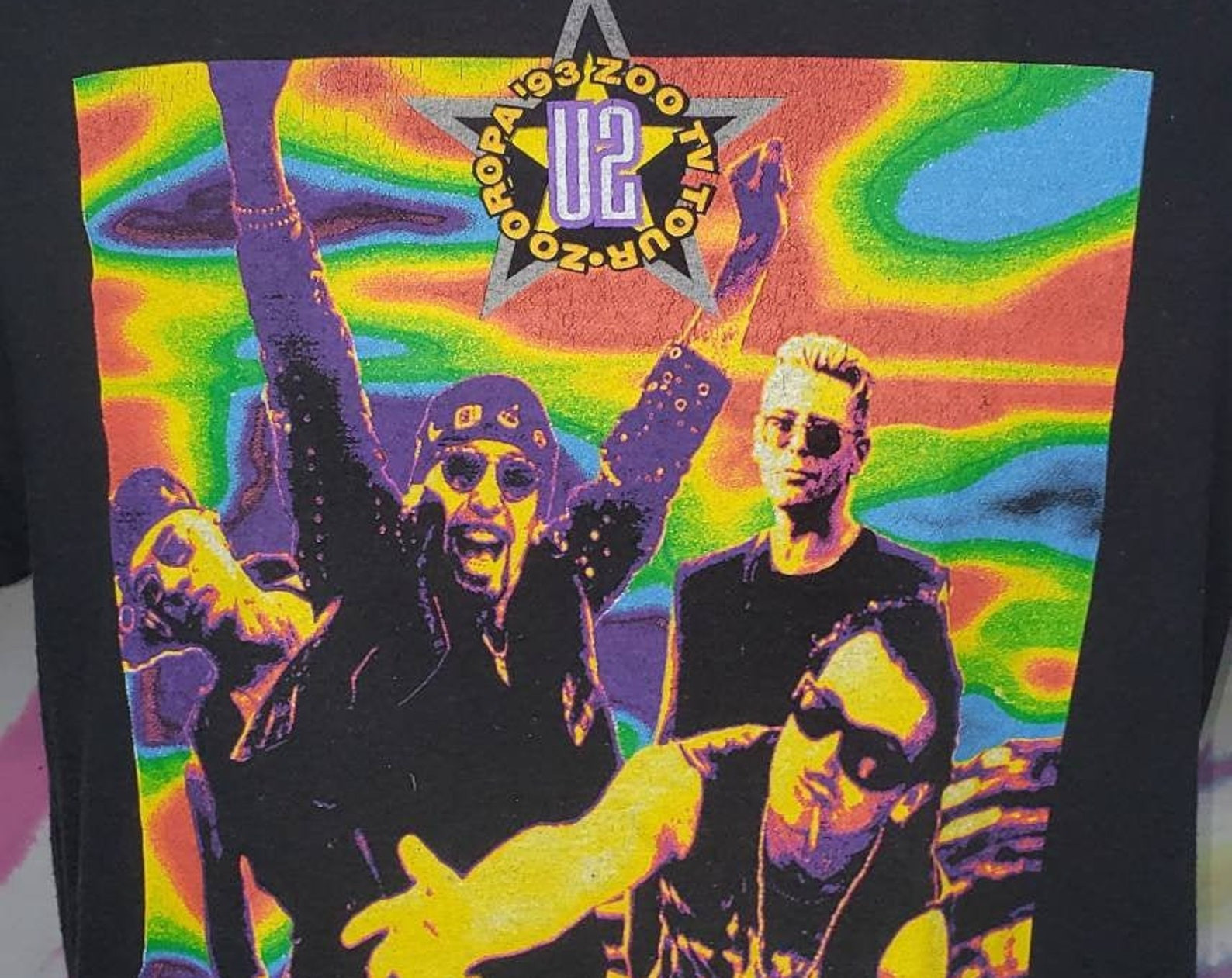 Vintage U2 Zooropa D Concert Tour T Shirt 1993