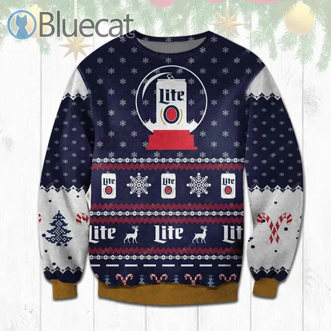 Miller Lite Beer Ugly Christmas Sweater 2022 Thanksgiving Day 2022 Gift ...