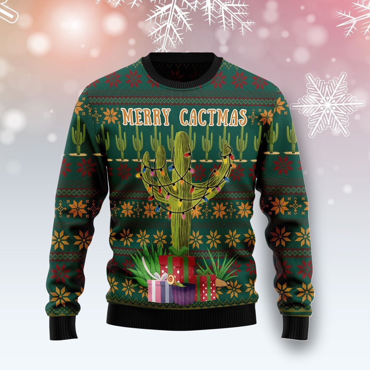 Cactus Ugly Christmas Sweater