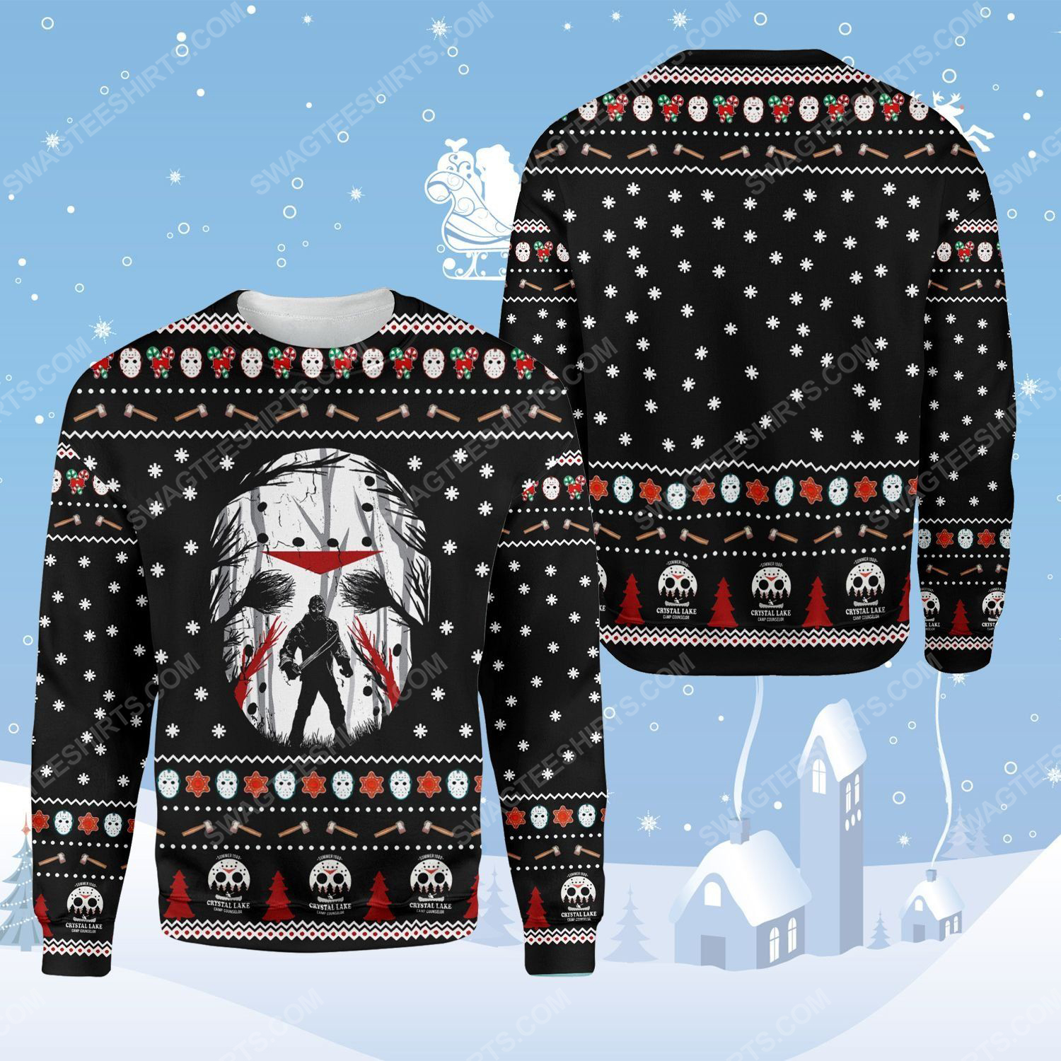 [Special Edition] Jason Voorhees The Friday The 13Th Ugly Christmas Sweater – Maria