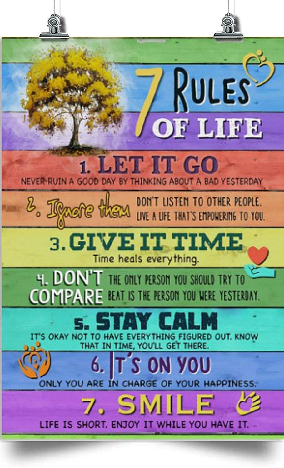 9 Rules Of Life Vertical Poster-Home Decoration Poster, Wall Poster, Home And Room Decoration, Gifts For Friends And Relatives, Souvenirs.