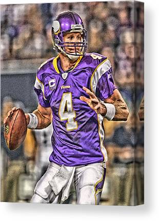 Brett Favre Minnesota Vikings Joe Hamilton Canvas Print