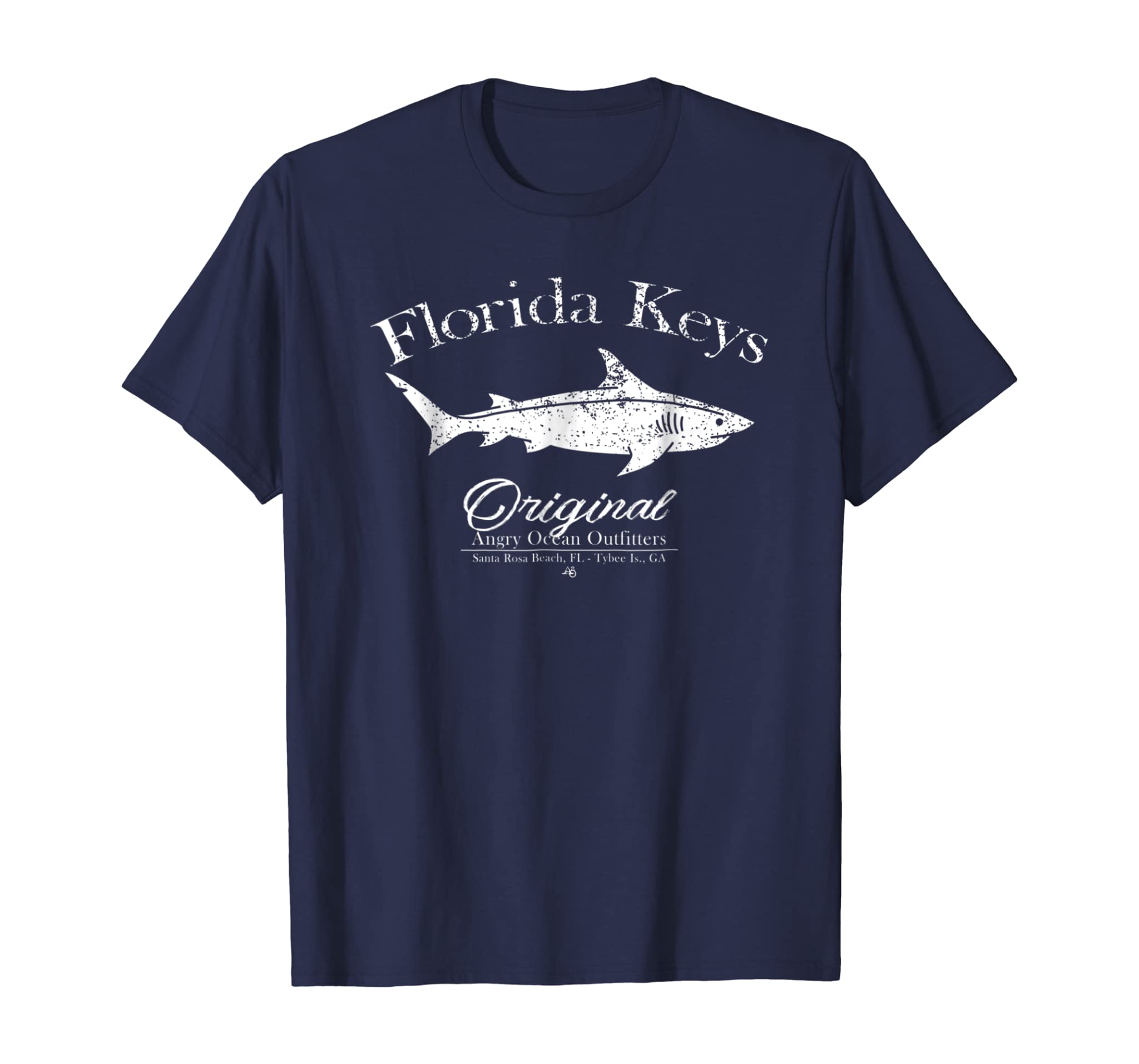 Florida Keys T Shirt Shark Key West Marathon Key Largo Tee