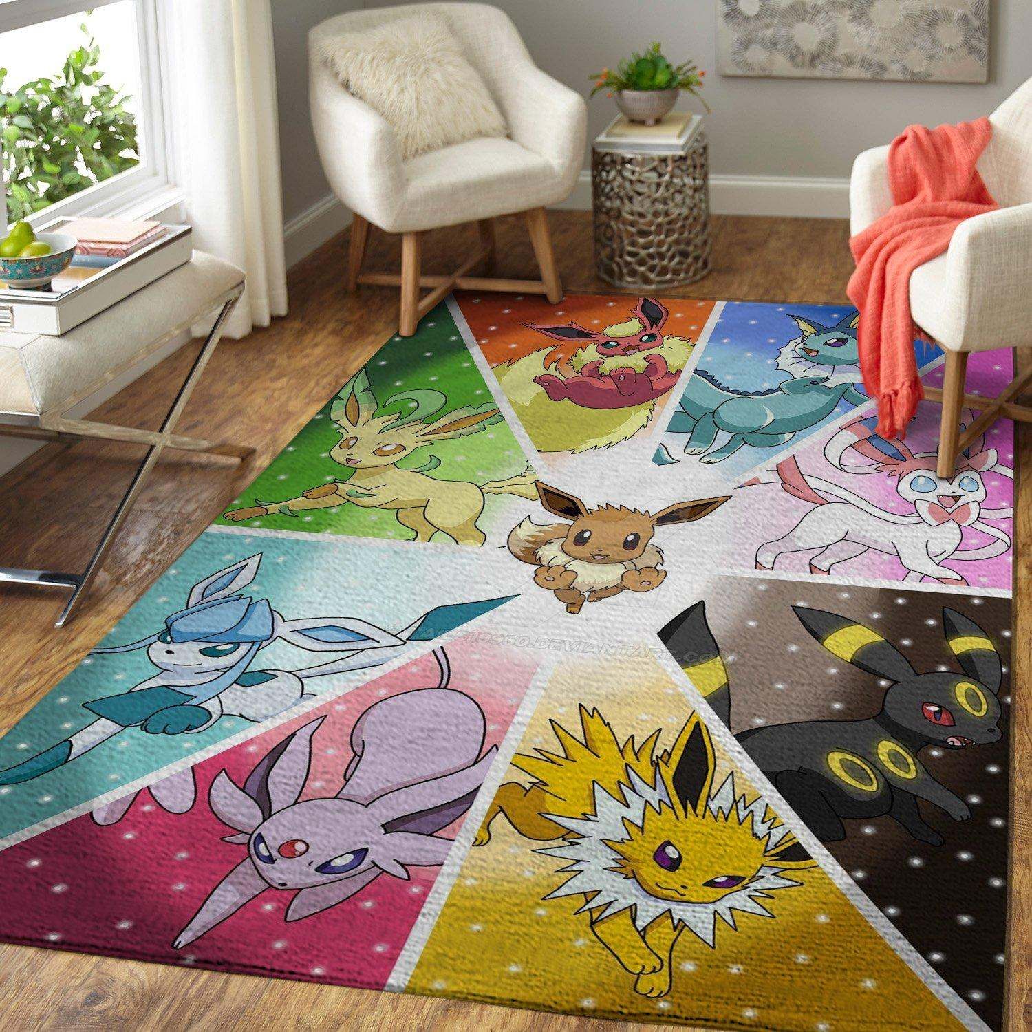 EEVEE POKEMON Area Rugs Anime Movies Living Room Carpet FN181228 Local Brands Floor Decor