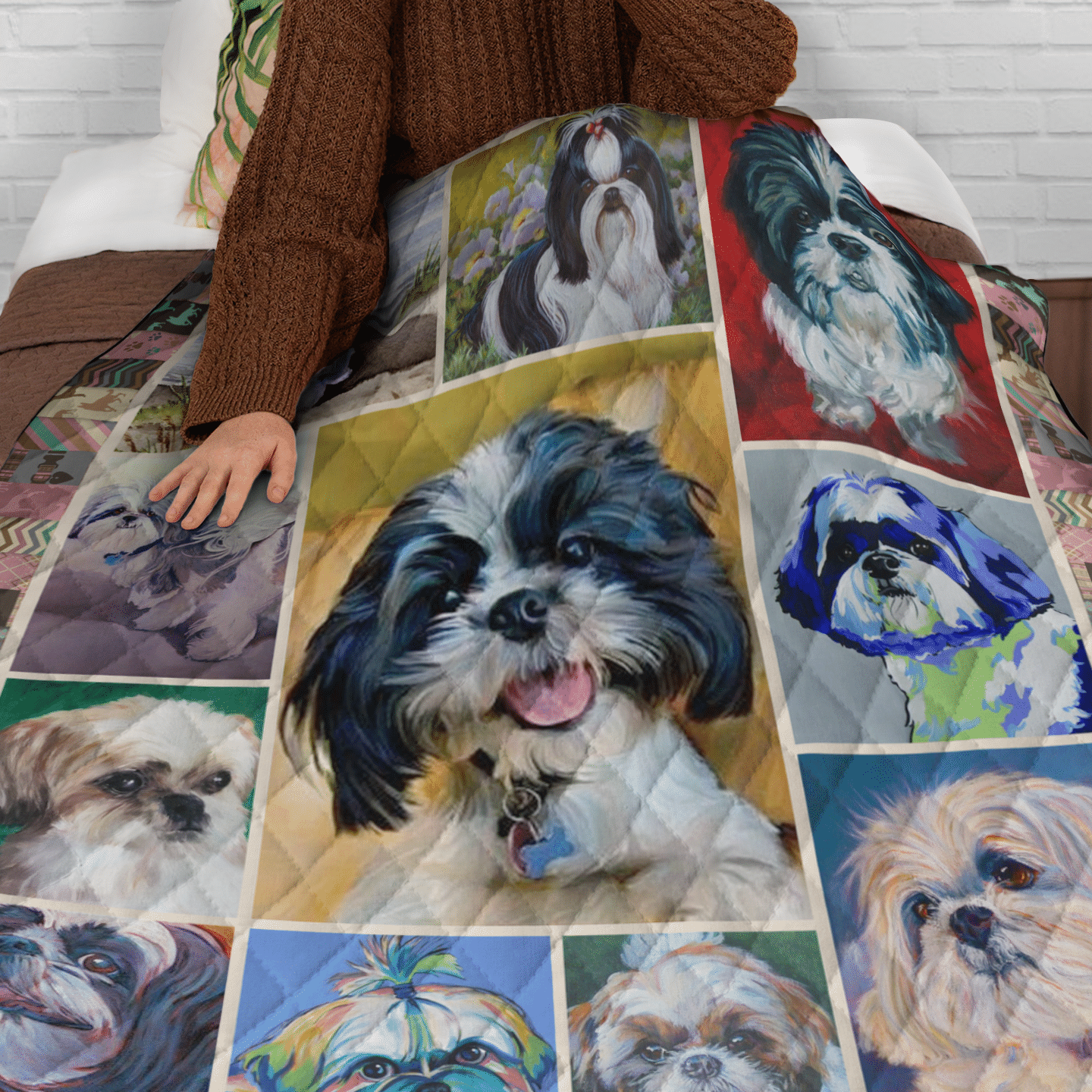 Shih Tzu D010777 Quilt Blanket Plumosu Store