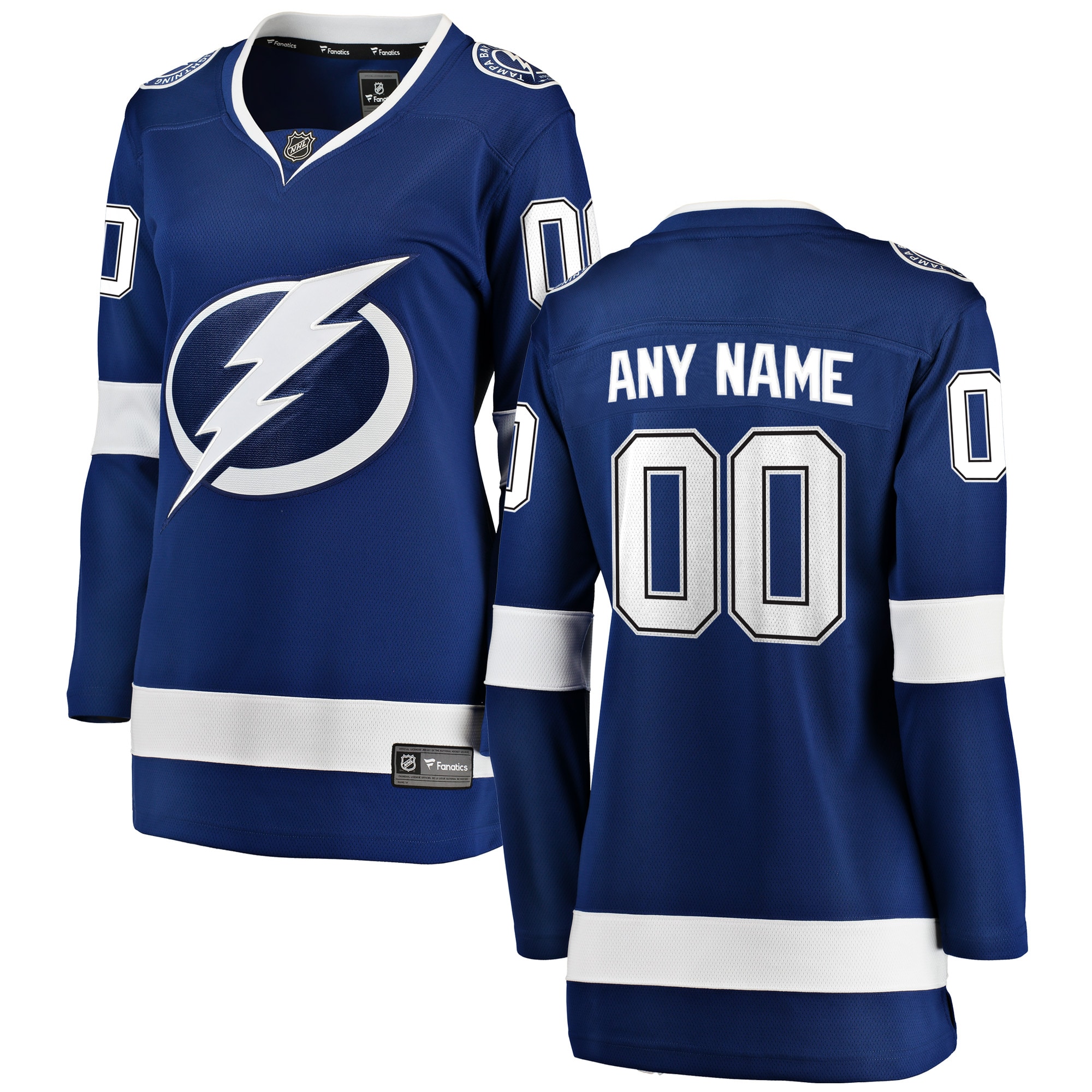 Tampa Bay Lightning Branded Women's Home Breakaway Custom Jersey – Blue