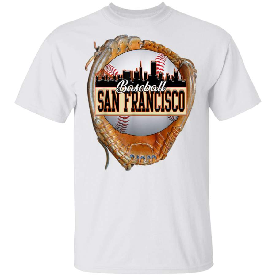 Design_San Francisco Baseball Glove Limited Edition City Skyline TShirt