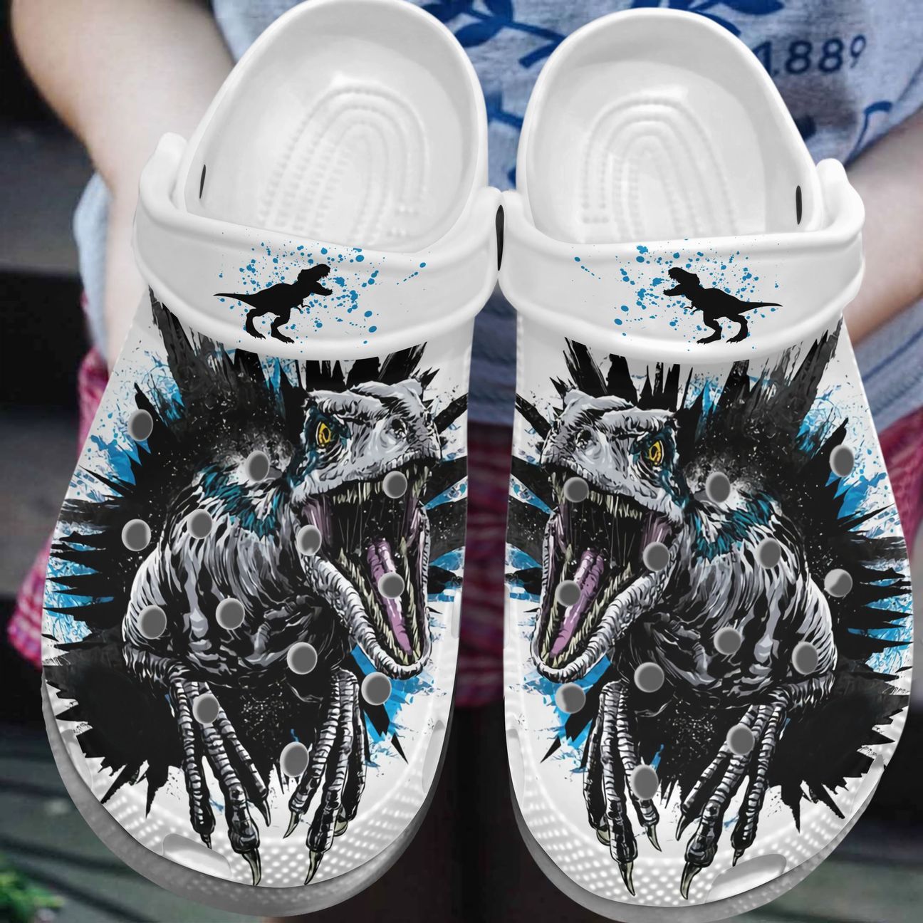 Dinosaur Personalized Clog, Custom Name, Text, Color, Number Fashion Style For Women, Men, Kid, Print 3D Dino 1