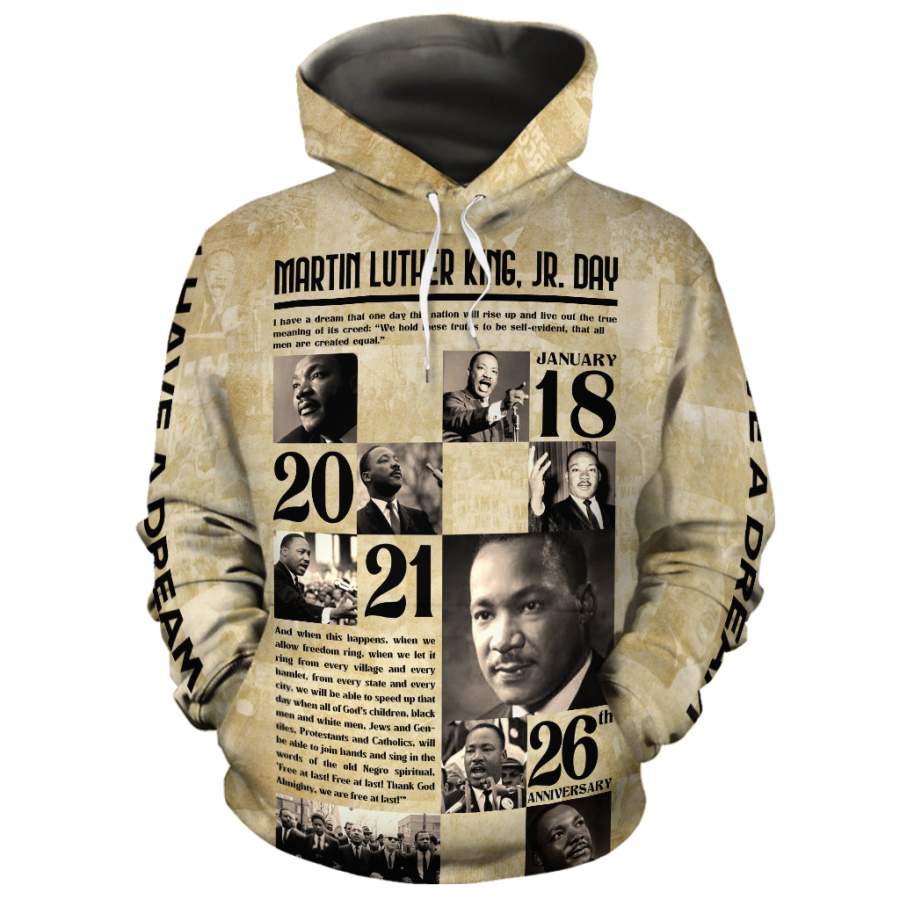 Martin Luther King Jr. Day All-over Hoodie