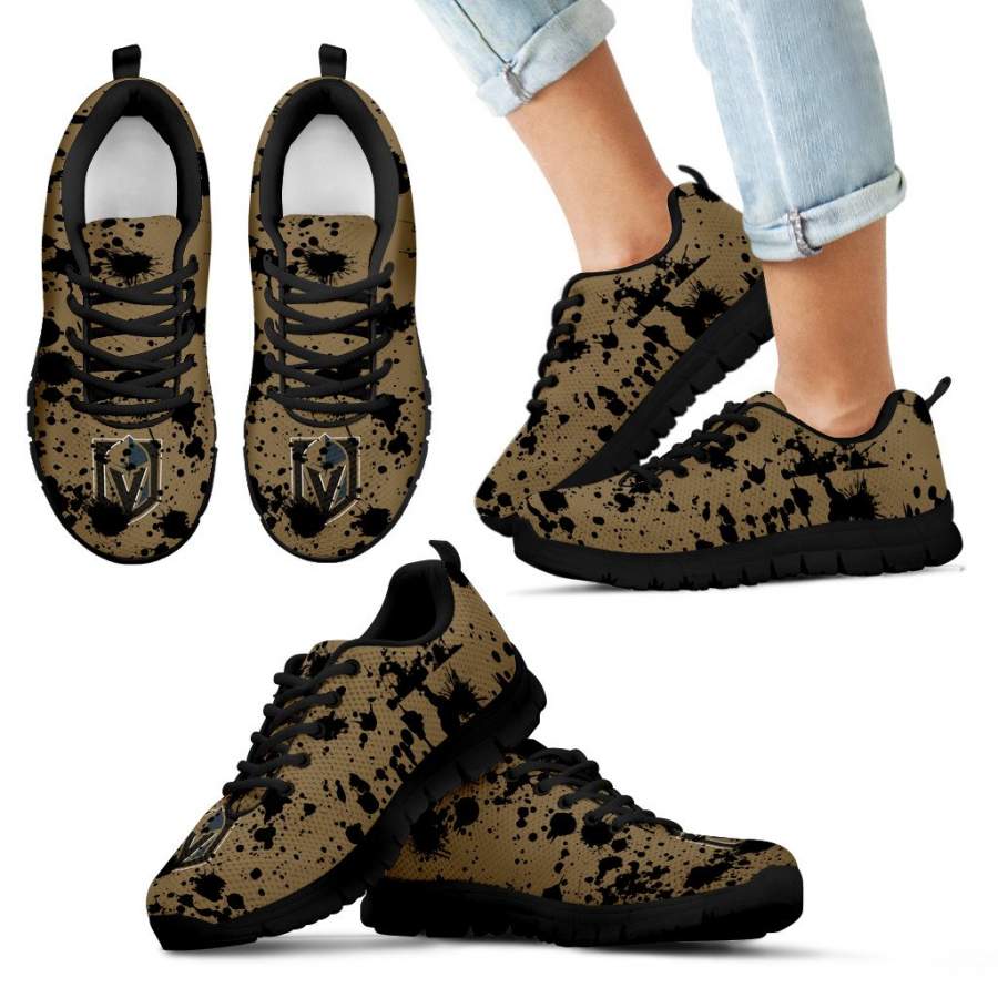 Splatters Watercolor Vegas Golden Knights Sneakers