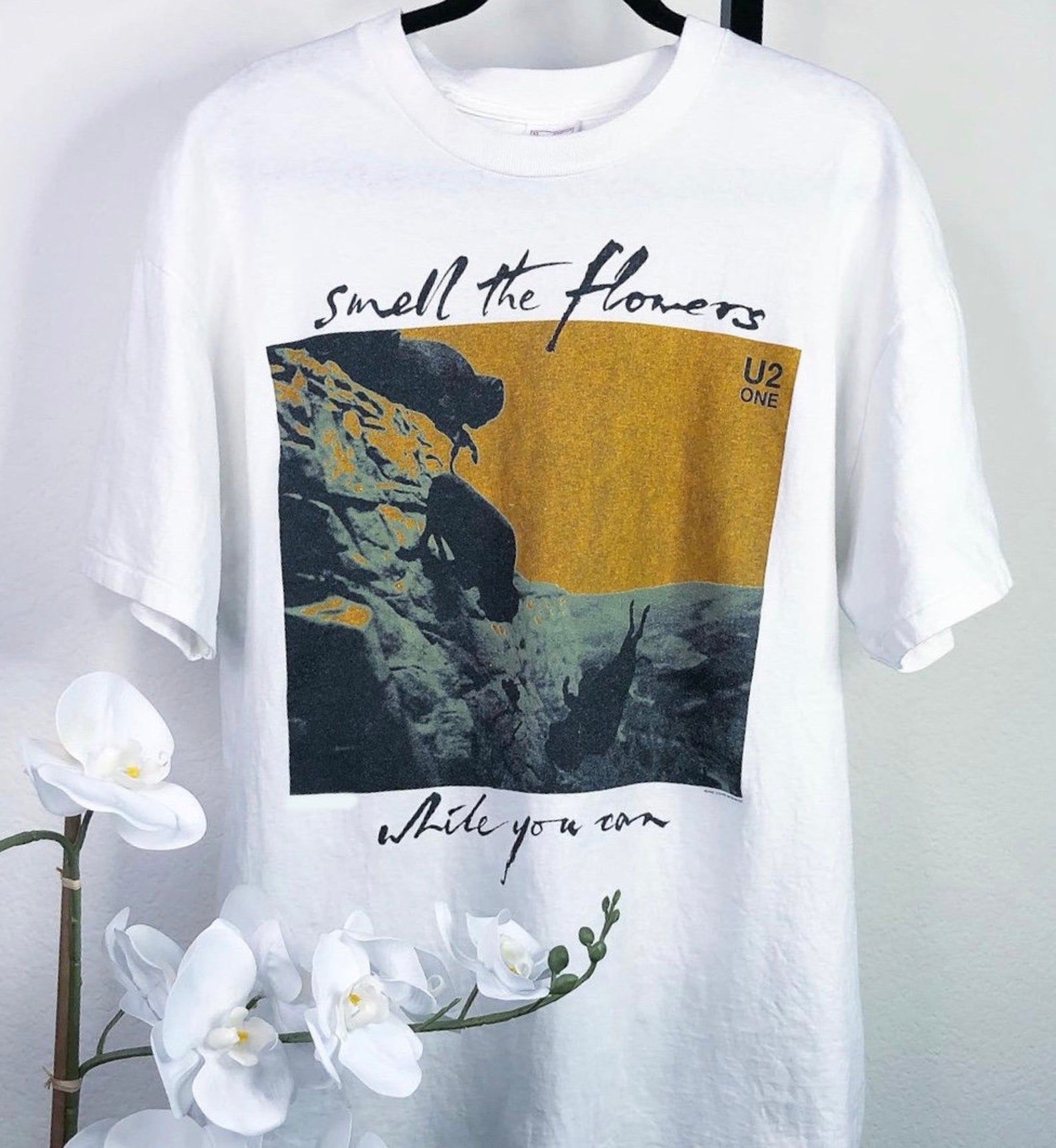 90S Rock Band U2 Smell The Flowers While You Can T-Shirts