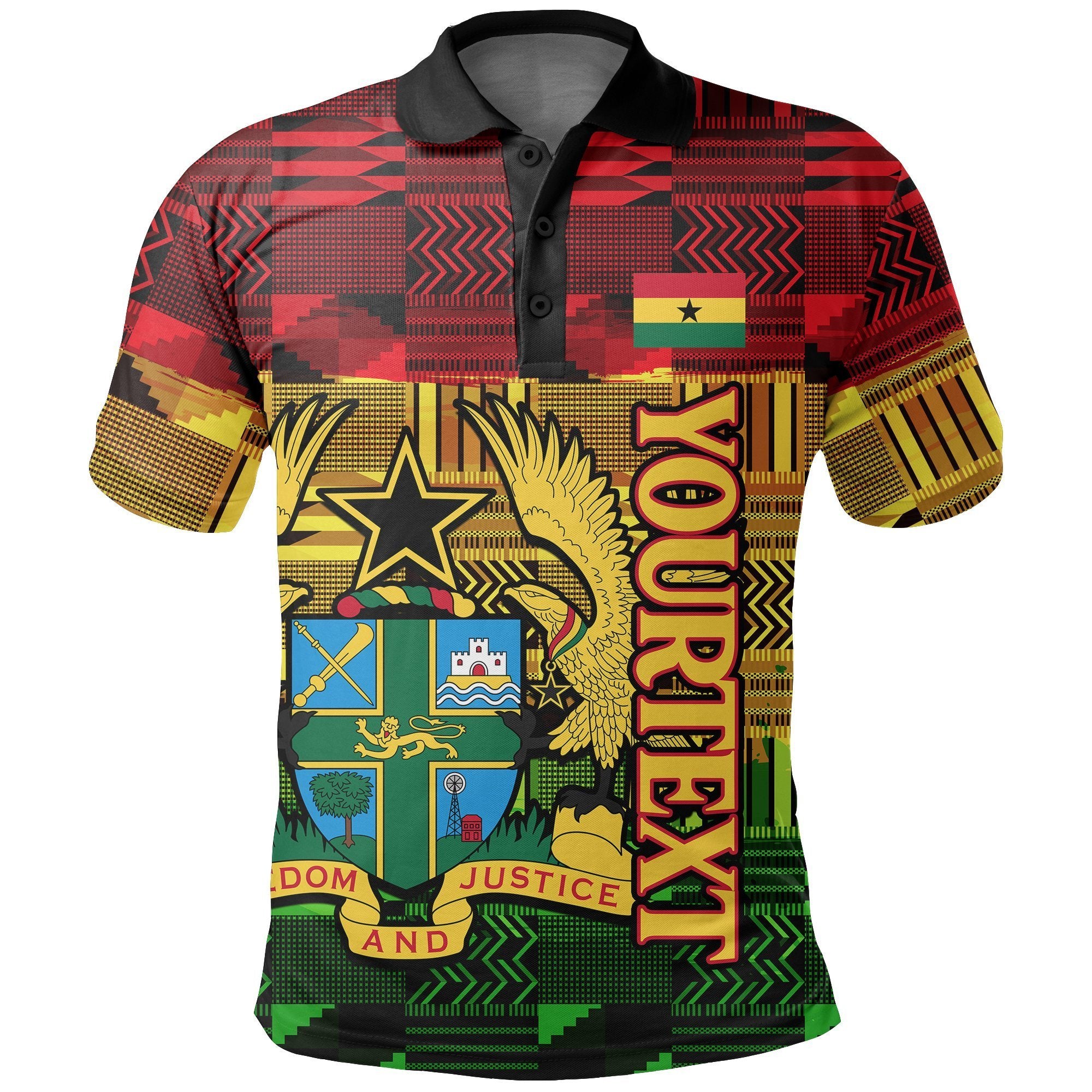 Greek Life Shirt – Ghana Kente Customize Polo Shirt