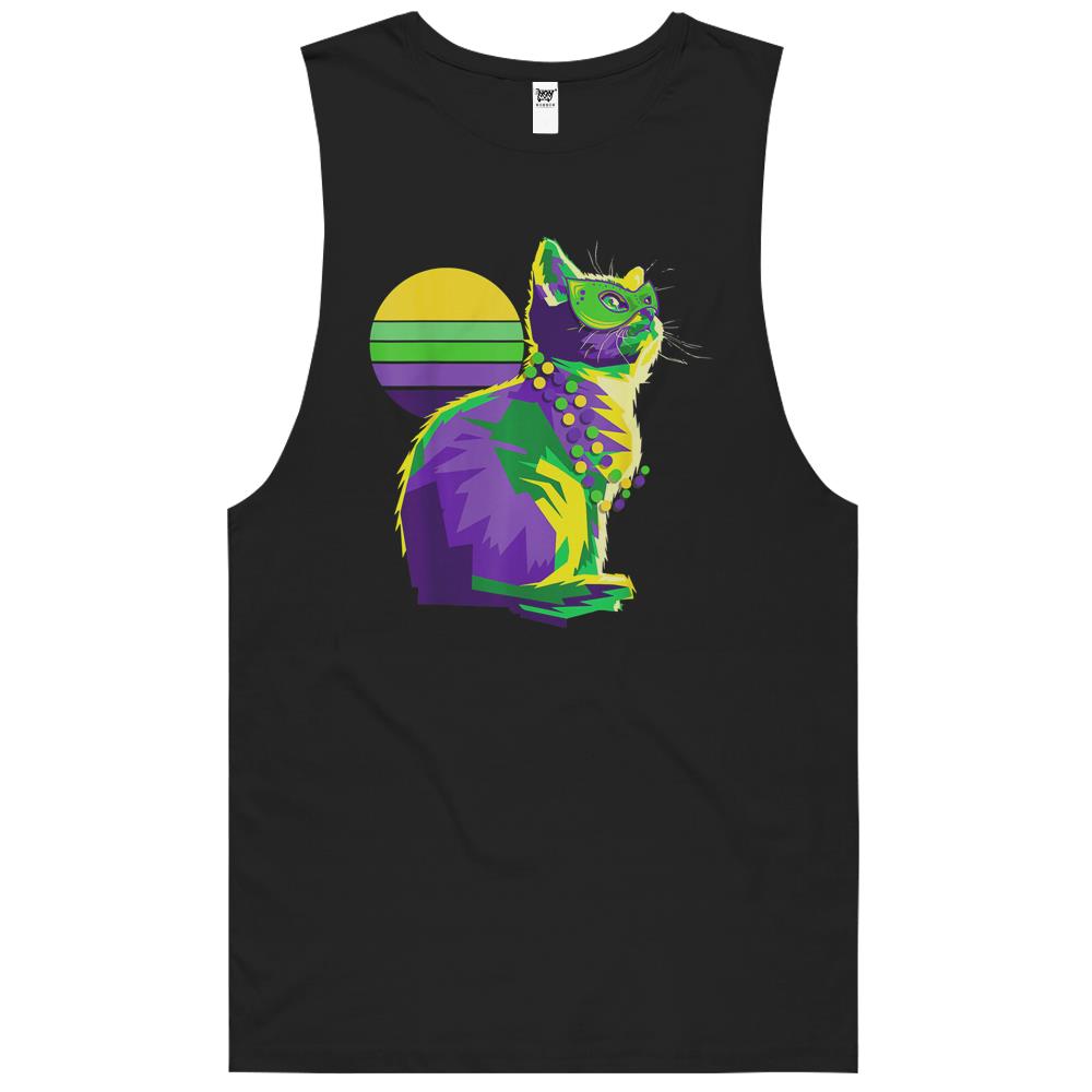 Cute Mardi Gras Kitten New Orleans Cat Owner Tank Top