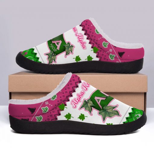 Alpha Kappa Alpha 1908 Ivy Leaf And Pearl 3D Fleece Slipper