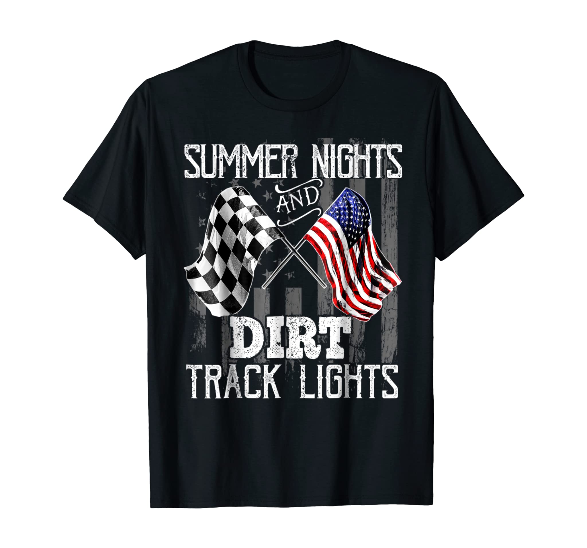 Summer Nights Dirt Track Lights Racing Motocross Shirt