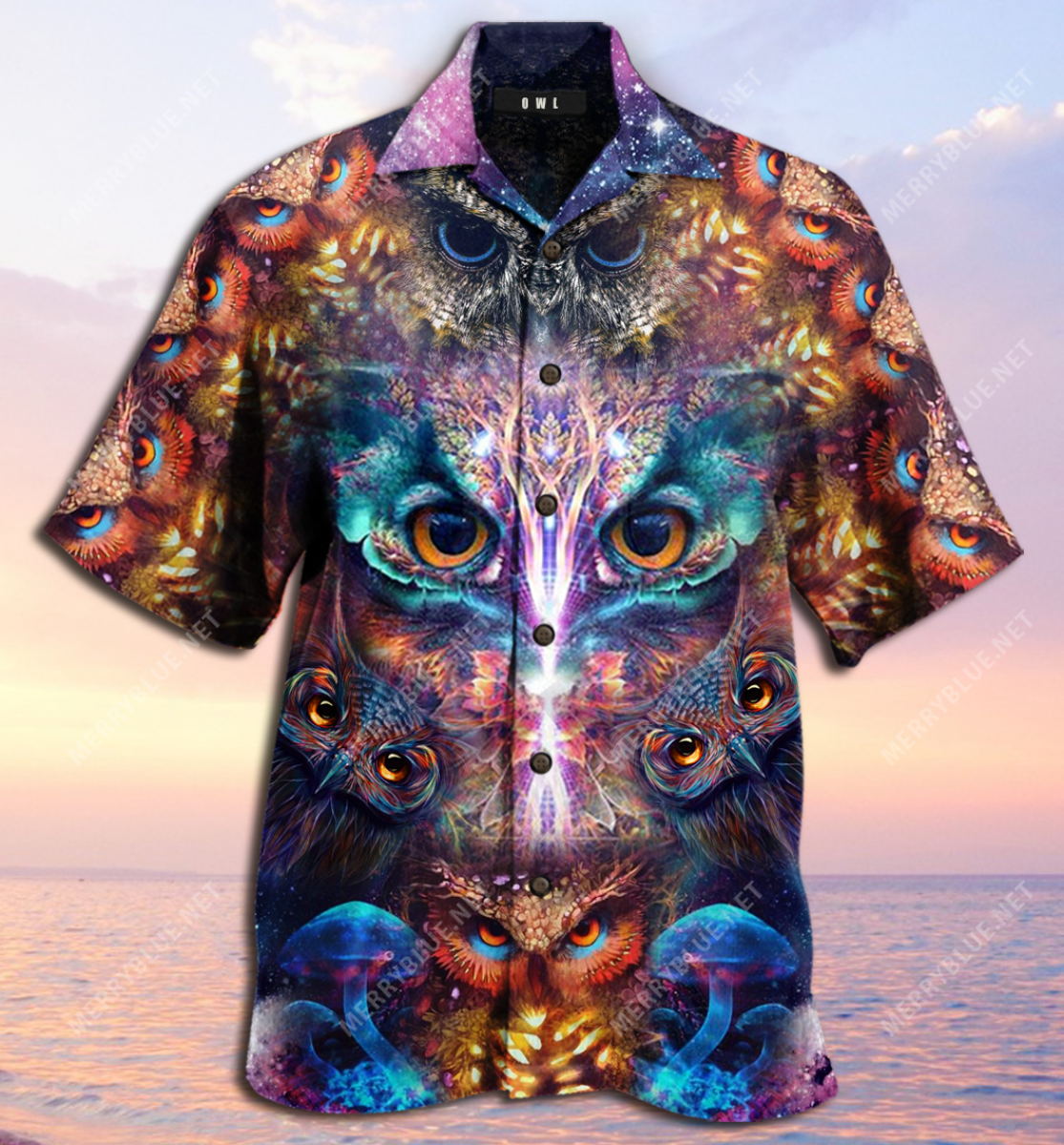 Awesome Owl Unisex Hawaiian Shirt