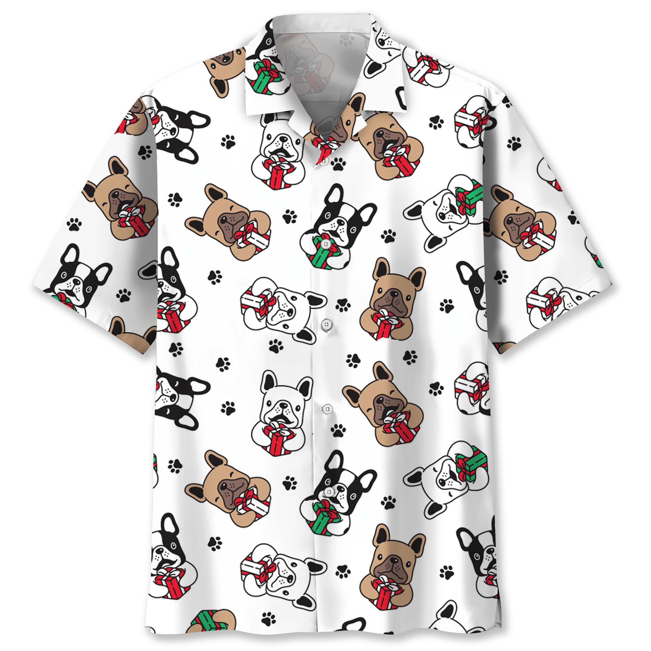 French Bulldog Christmas Hawaii Hawaii Aloha Shirt For Dog Lover Ha92211