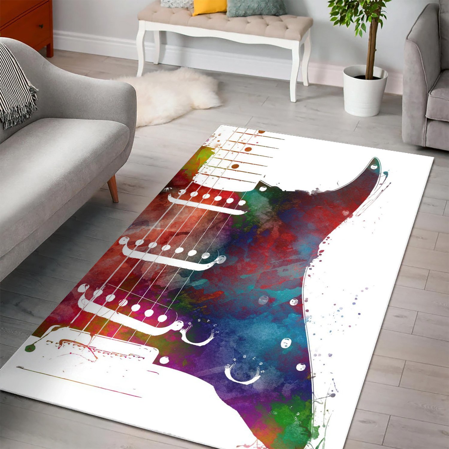 Guitar  Music Rug,  Bedroom,  Halloween Gift