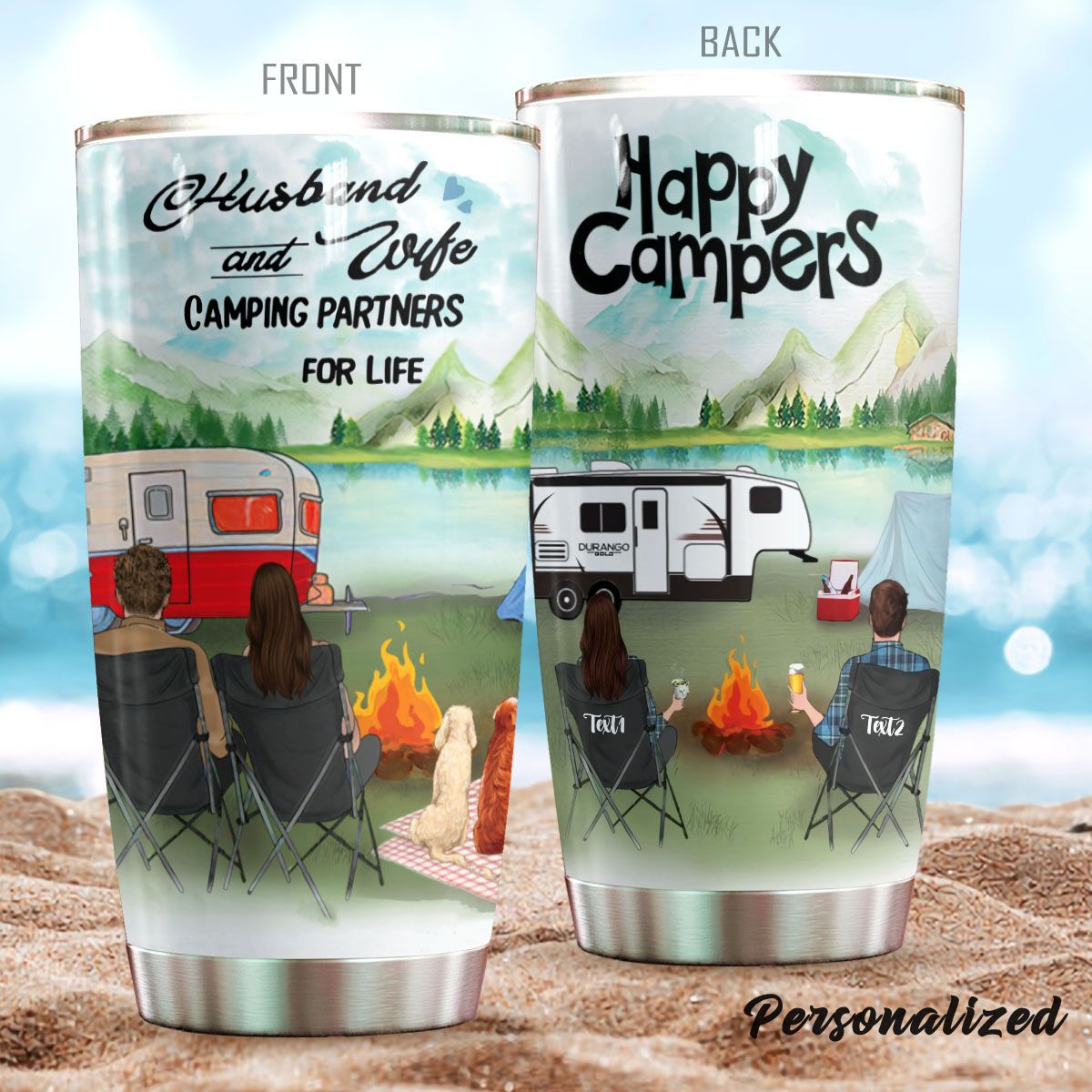 Camping Tumbler Personalized Couple Camping JJ8