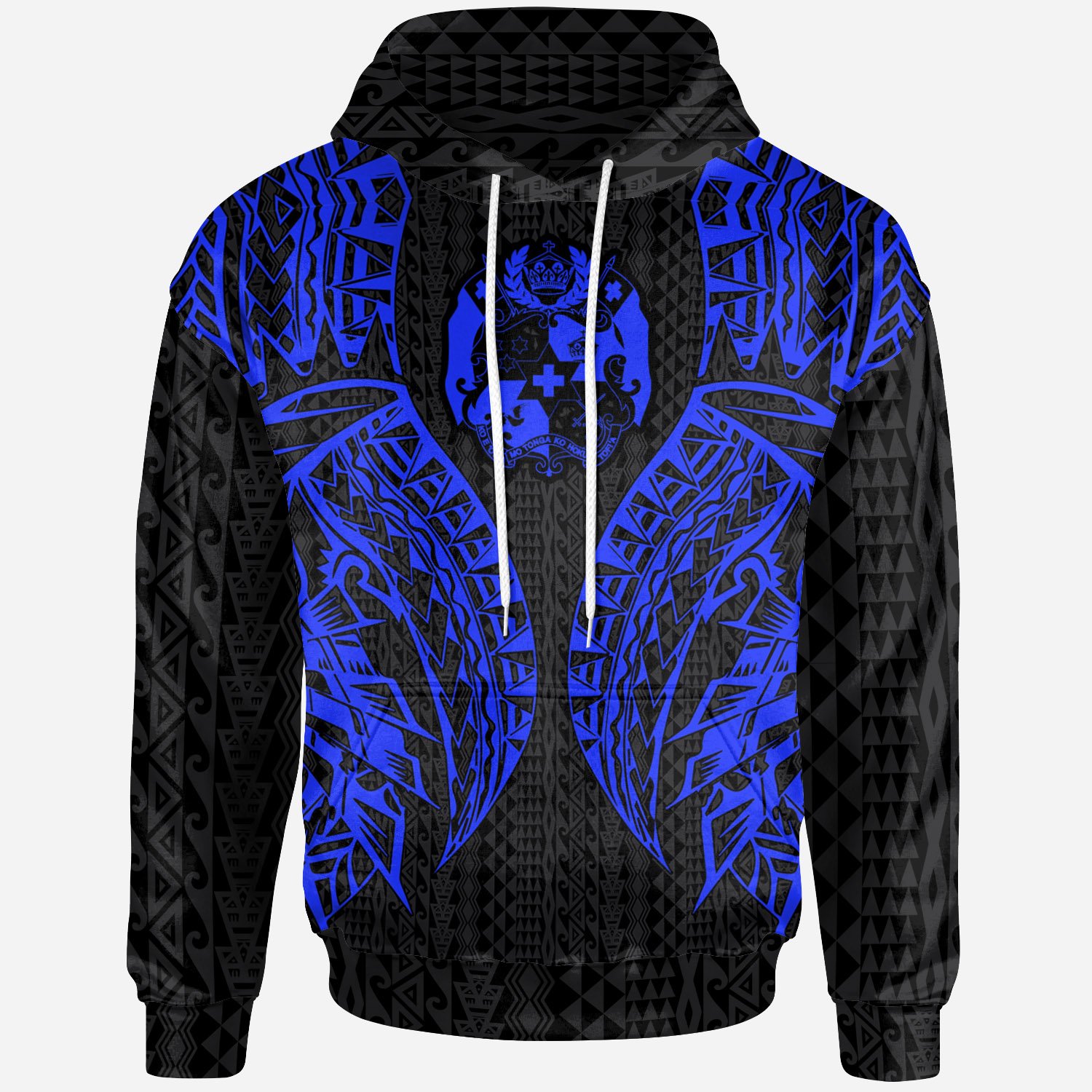 Tonga Hoodie – Polynesian Lion Head Blue Style – BN39