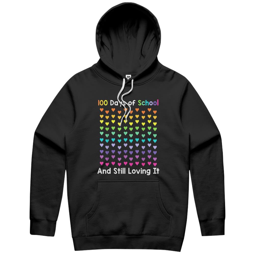 Cute 100 Days Of School And Still Loving It Hearts 100Th Day Hoodie