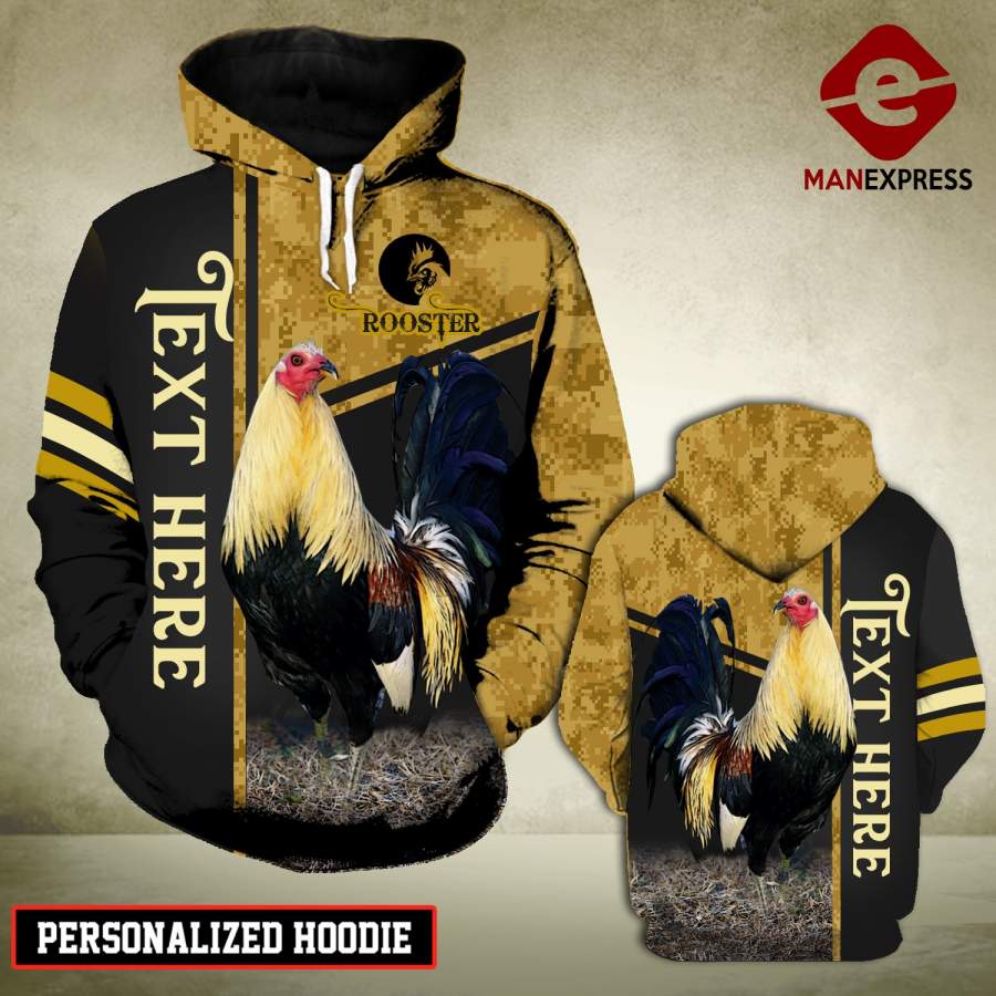 VH CUSTOMIZE ROOSTER 2612 3D PRINT HOODIE