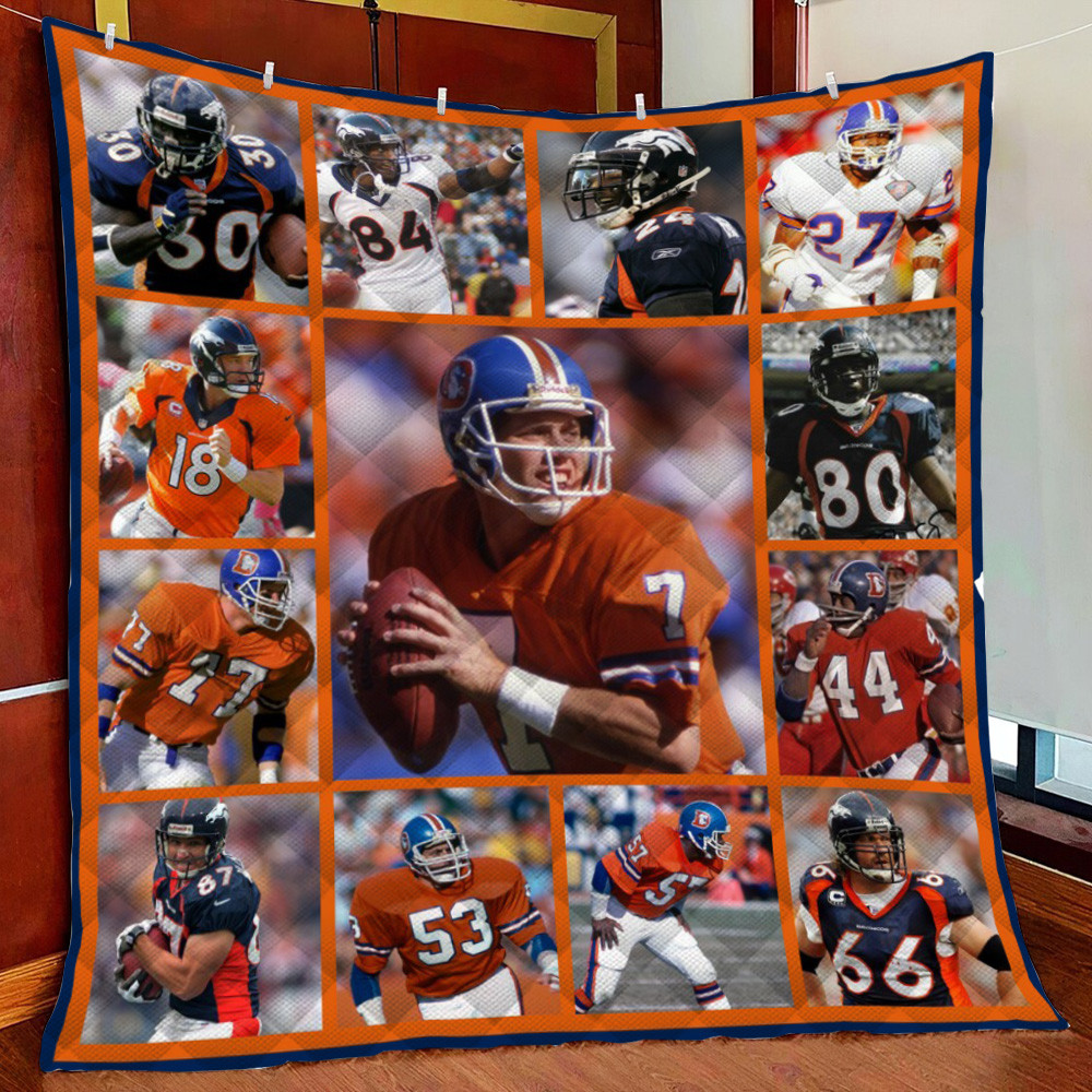 Denver Broncos Legends Fleece Blanket Quilt Blanket