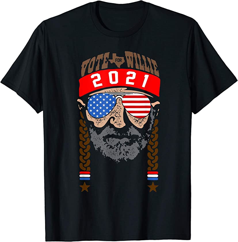 Vote For Willie President 2021 Vintage Nelson Outlaw Musical T-Shirt