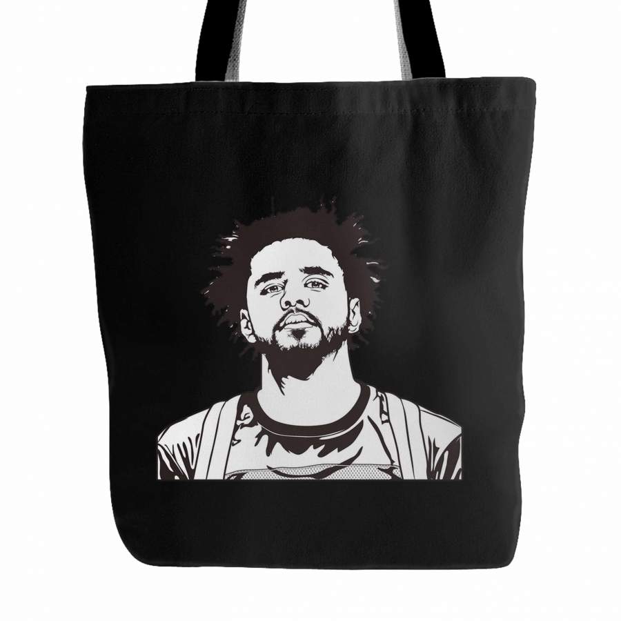 J Cole Drawing Poster Tote Bag