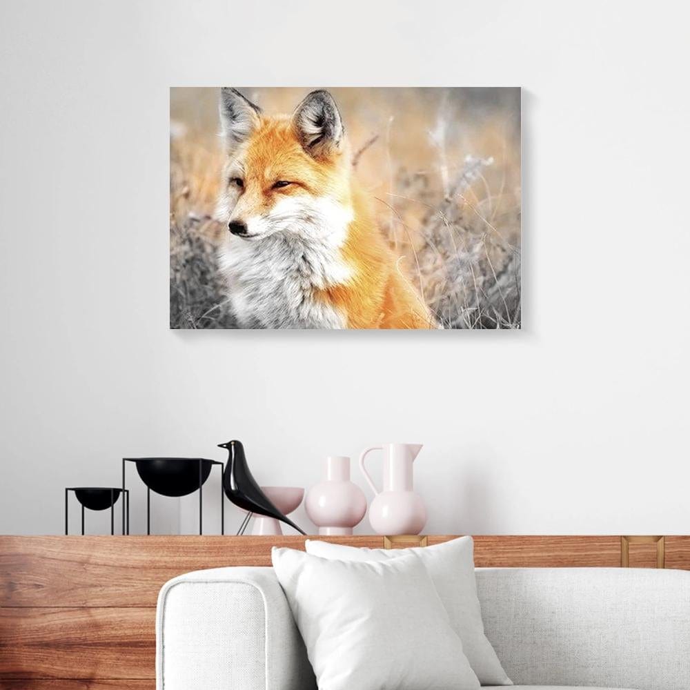 Canvas Art Prints Fox Full Printing Animal Wall Art Canvas Wall Art And Decor