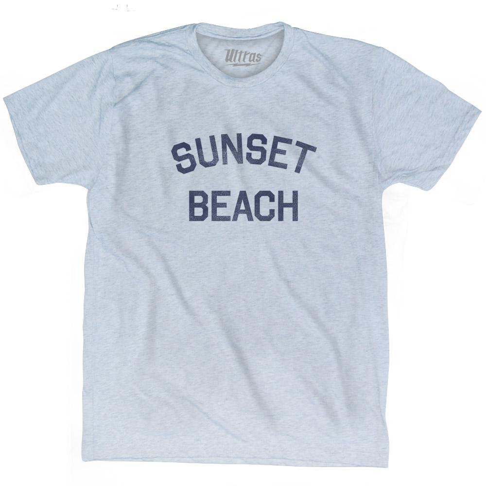 California Sunset Beach Adult Tri-Blend Vintage T-shirt