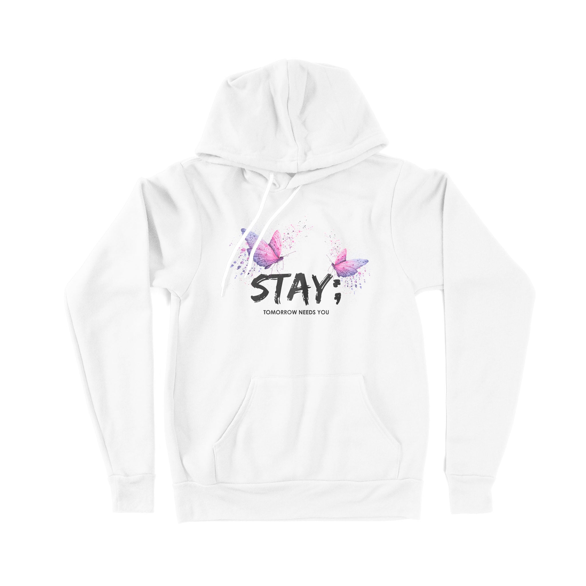 Stay Tomorrow Needs You Butterfly Suicide Prevention Awareness – Premium Hoodie