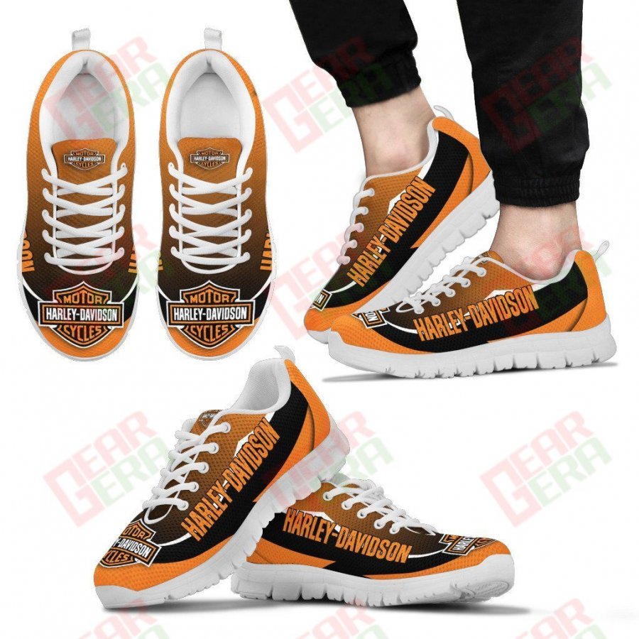 Harley Davidson Sneakers Mens Womens Motorcycle Lovers Custom Print Footwear Casual Riding Shoes GE727