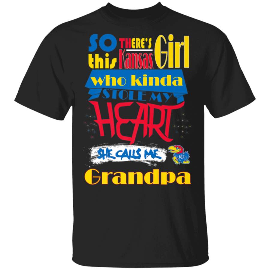 Kansas Jayhawks She Calls Me Grandpa T-Shirt