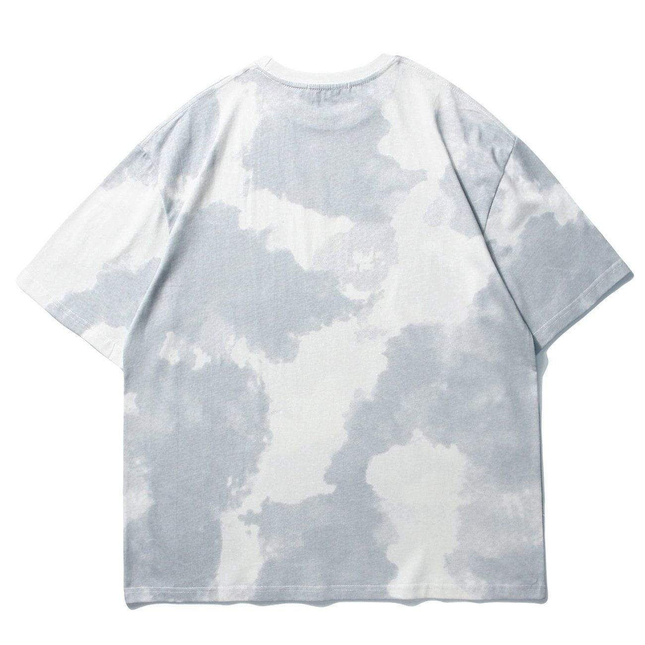 Blue Sky Puzzle Print Cotton Tee – Justbeperfect Fashion Shop