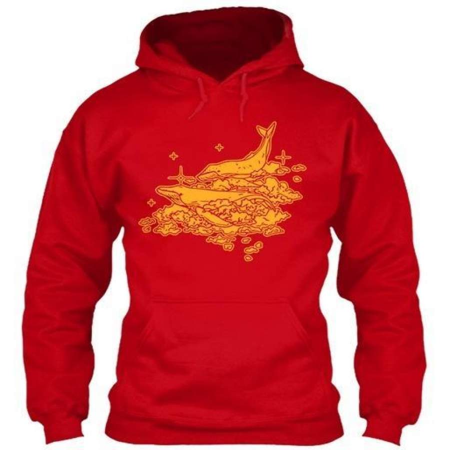 Whale Art Gildan Hoodie Sweatshirt