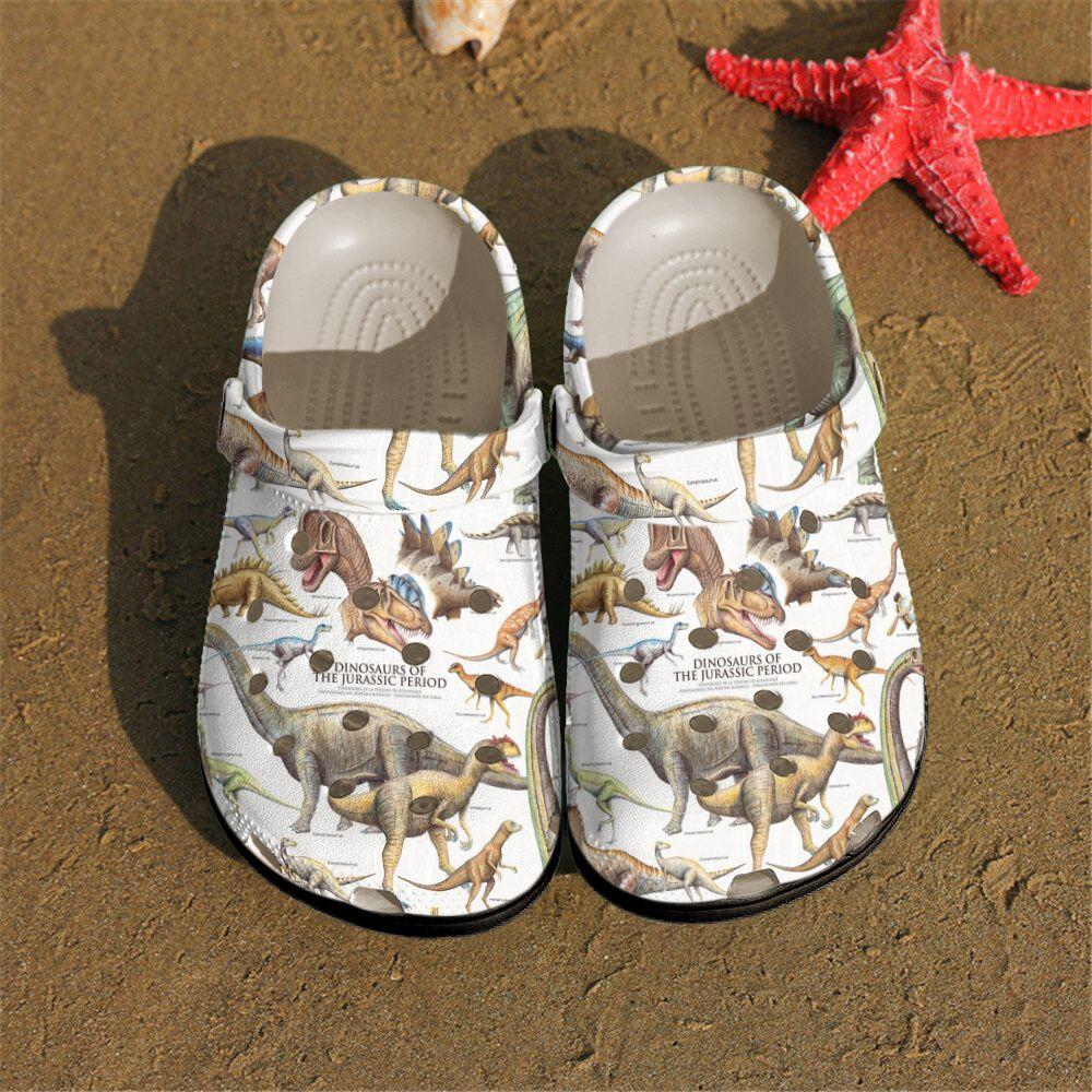 Dinosaur Personalized Clog, Custom Name, Text, Color, Number Fashion Style For Women, Men, Kid, Print 3D Dinosaurs Of The Jurassic Period