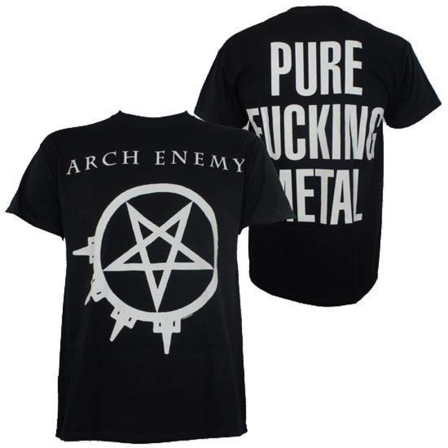 Arch Enemy Pure Fucking Metal Short Sleeve Black Funny T-Shirt