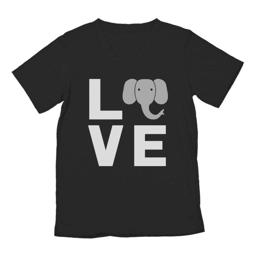 Love Elephants Be Kind To Elephants Animal Lover V-Neck T-Shirt