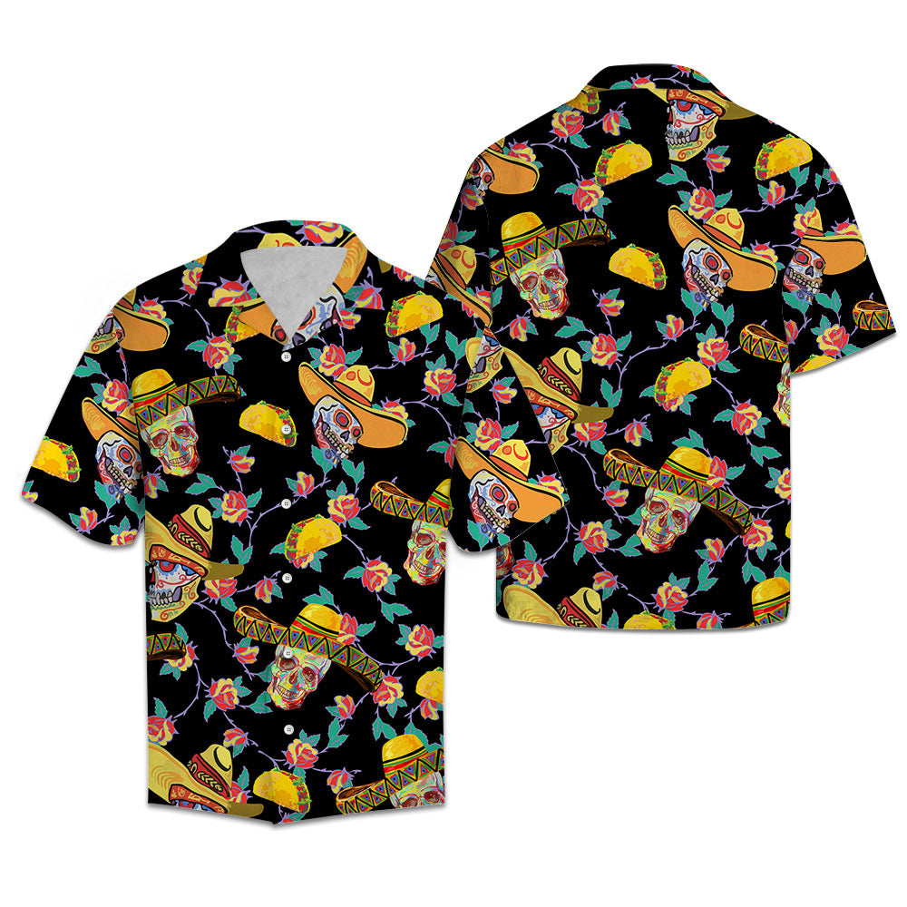 Skull Tacos Bell Pattern Hawaii Shirt Personalizedwitch Ha66653