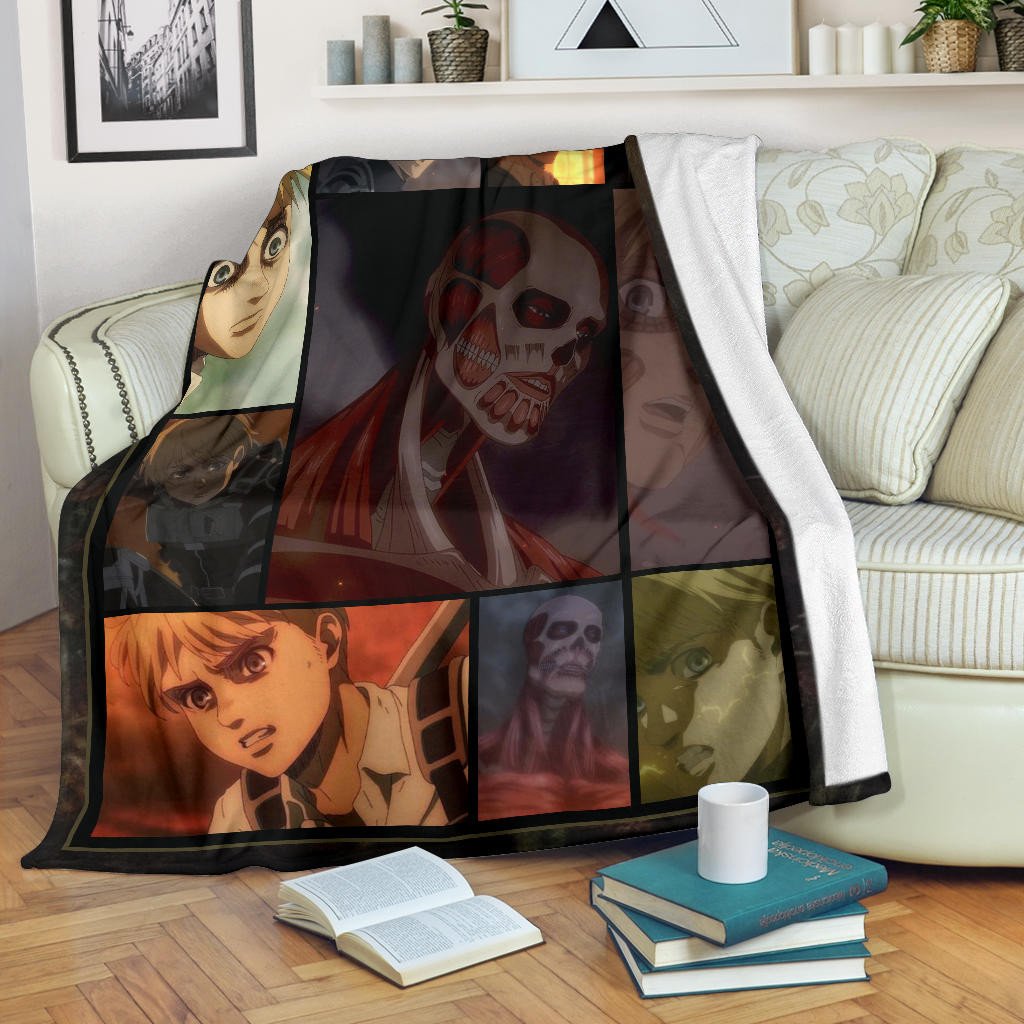 Armin Arlert Attack On Titan Fleece Blanket Anime Home Decor Custom For Fans Na032101