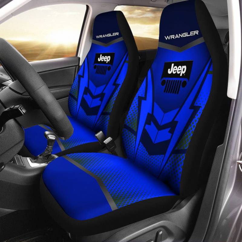 Jeep Wrangler BDA Car Seat Cover (Set of 2) Ver 2 (Blue)