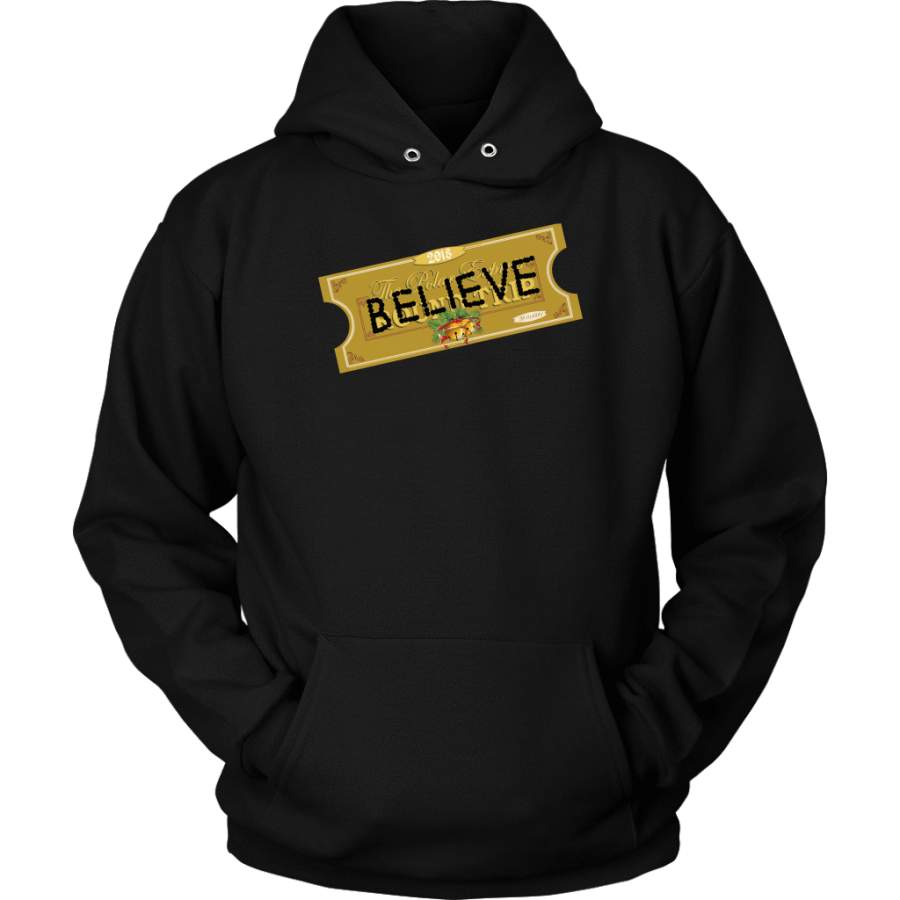 Believe Express Ticket For Santa 2018 Shirt – Polar Edition Christmas Family Gift Dad Mom Hoodie