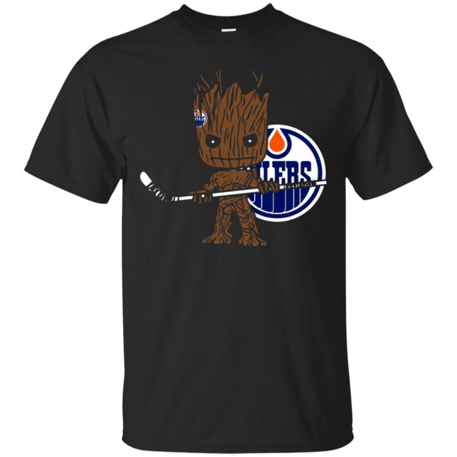 AGR Groot I Am Ice Hockey Player Team Edmonton Oilers T-Shirt